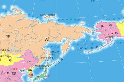  p>白令海峡(bering strait)位于亚欧大陆最东点的俄罗斯杰日尼奥夫角