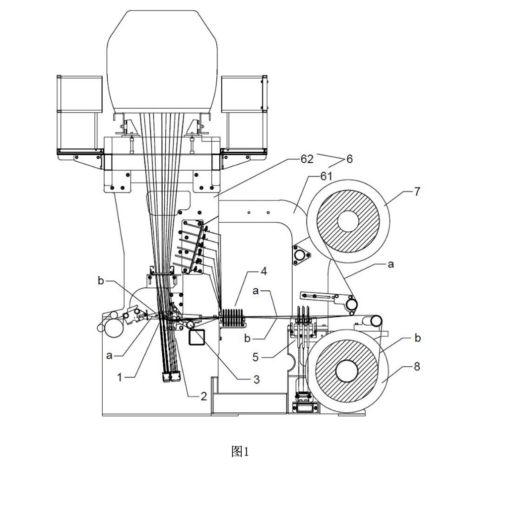 一种用于织取双层透气面料的织机结构