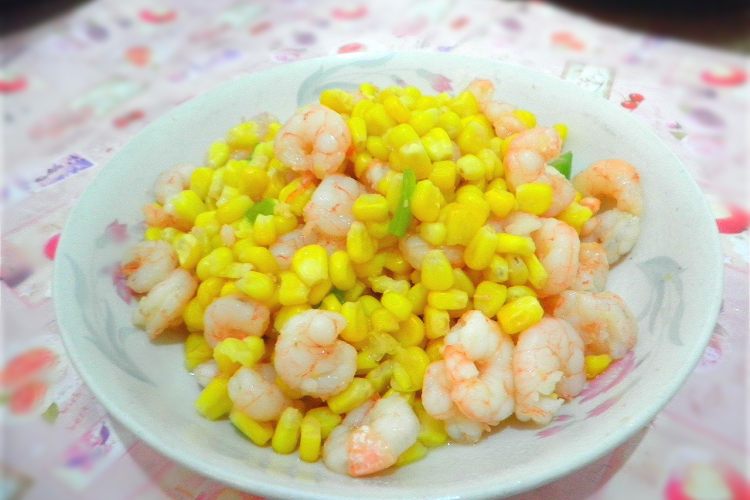 虾仁炒玉米