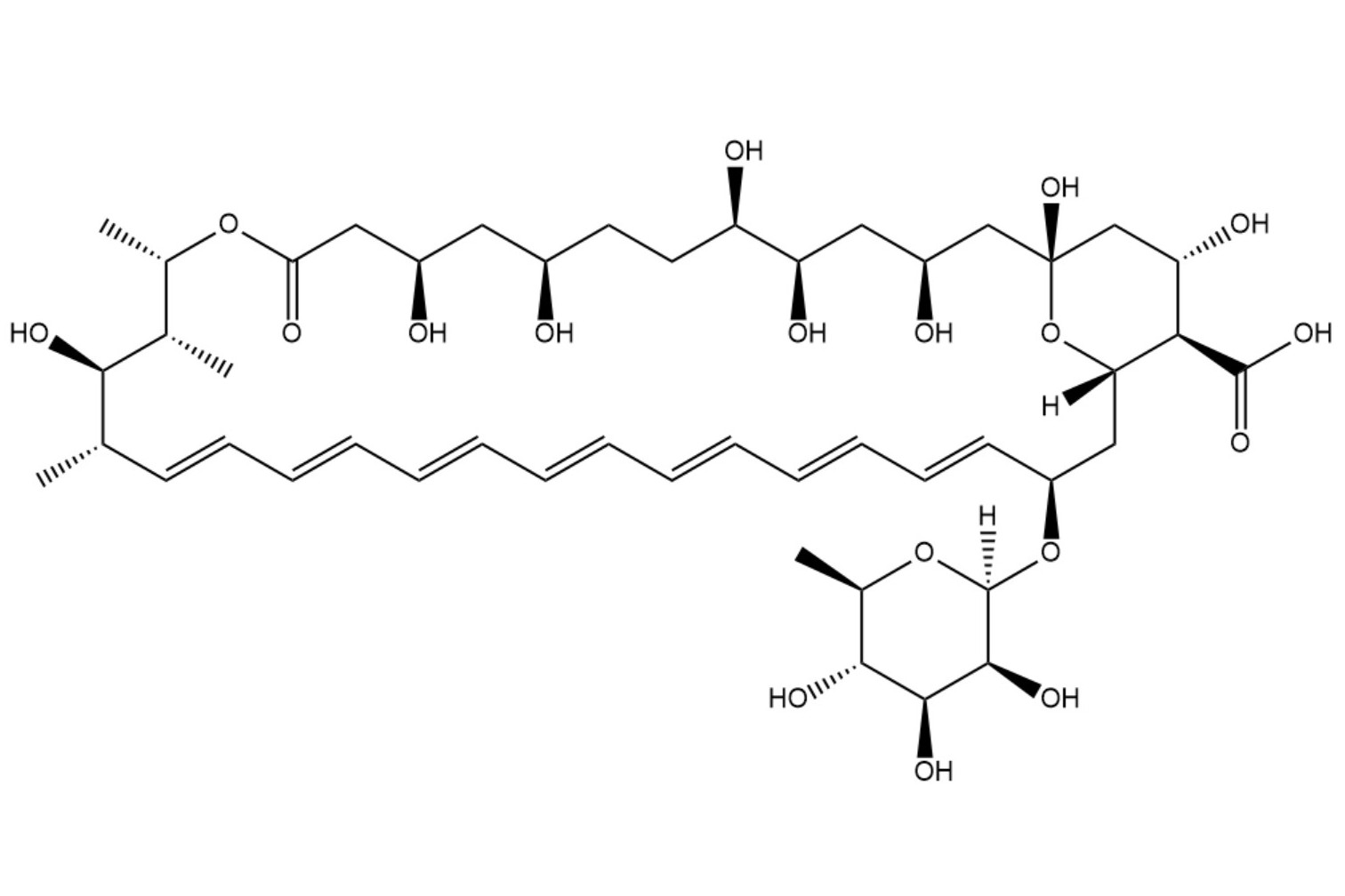  p>两性霉素b(amphotericin b),为多烯类抗真菌药物.