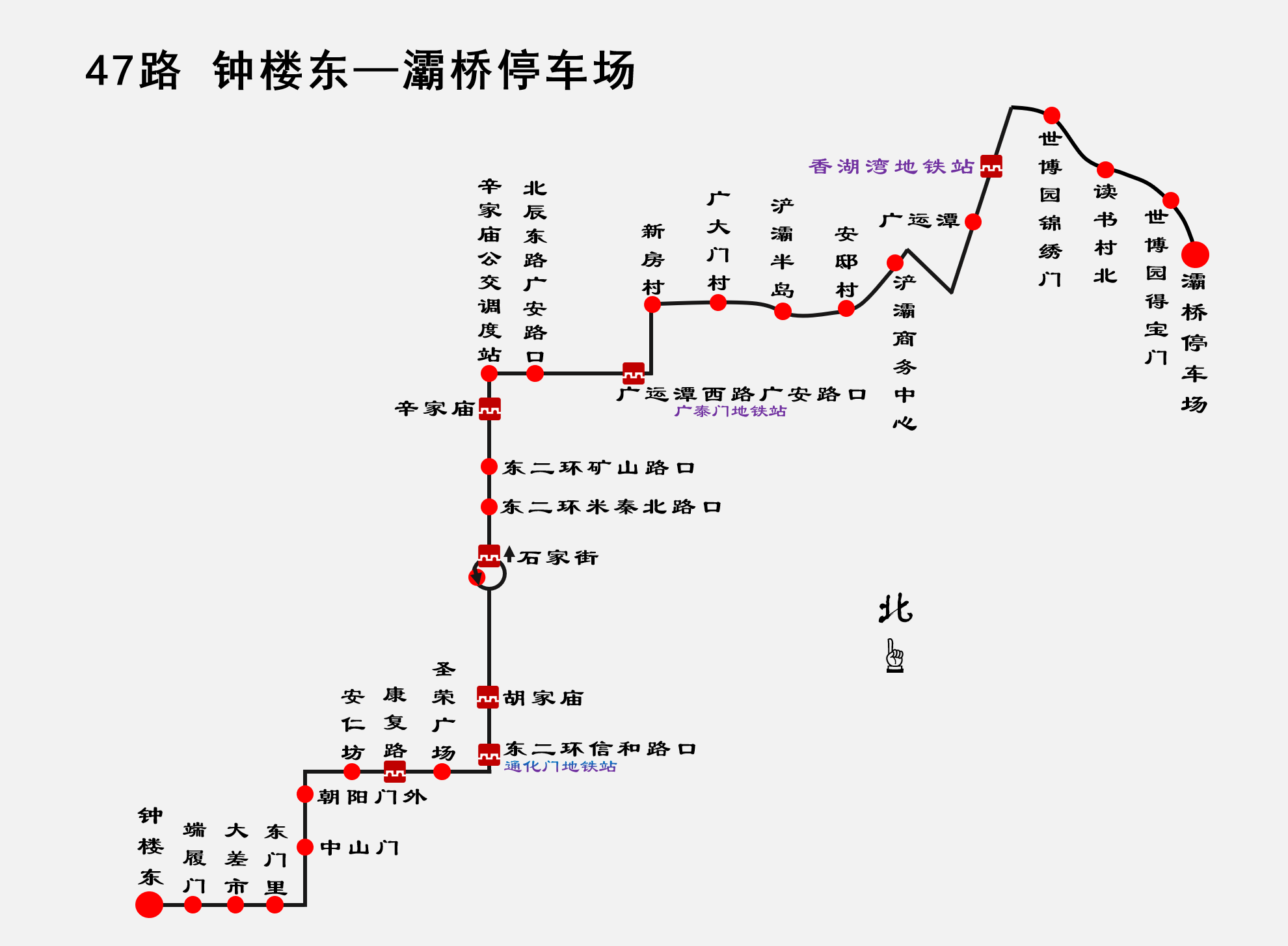 47路为连接浐灞新区与市中心的唯一线路,是浐灞新区内首条可刷卡公交