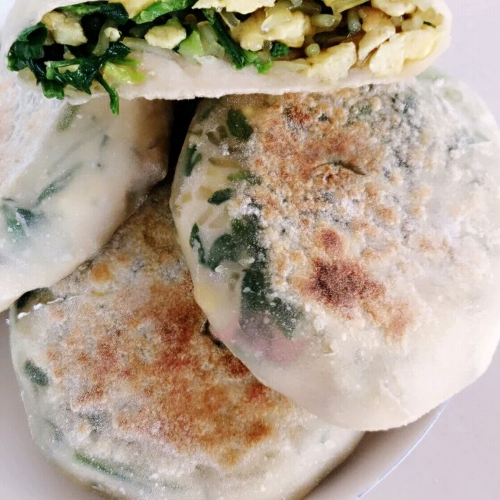 薄皮菠菜饼