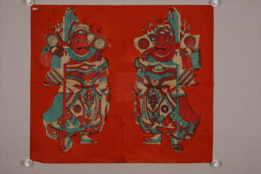 清广东佛山红地福旗立刀门神年画_百度百科