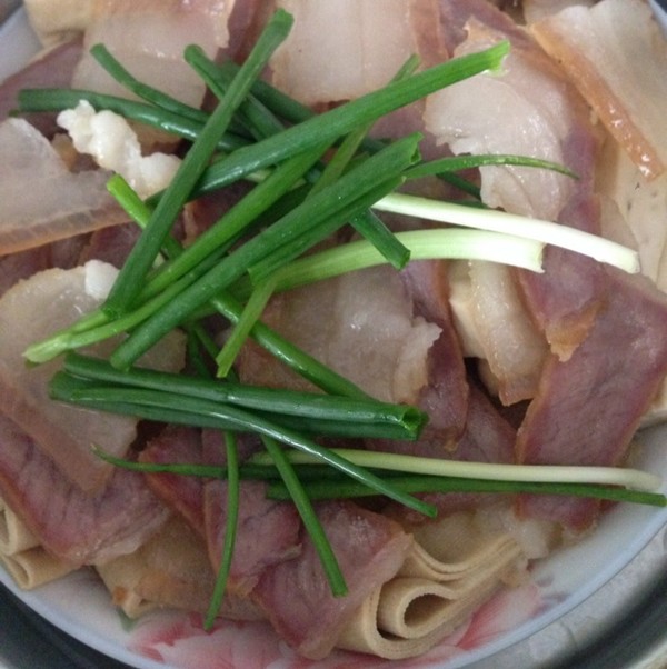 百叶蒸咸肉