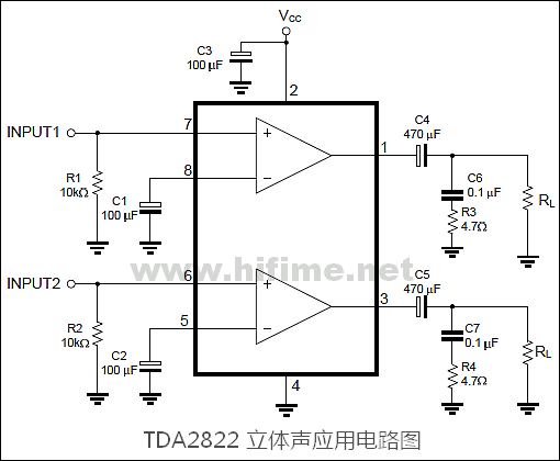  p>tda2822是意法半导体(st)开发的双通道单片功率