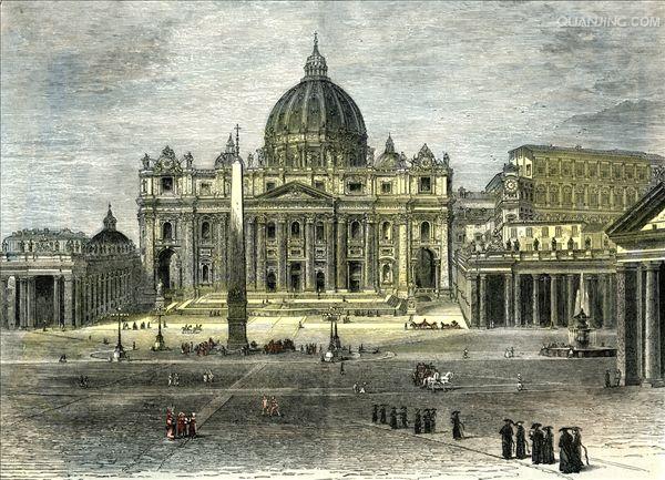 梵蒂冈原为中世纪教宗国的中心,1870年教宗国领土并入意大利后,教宗退