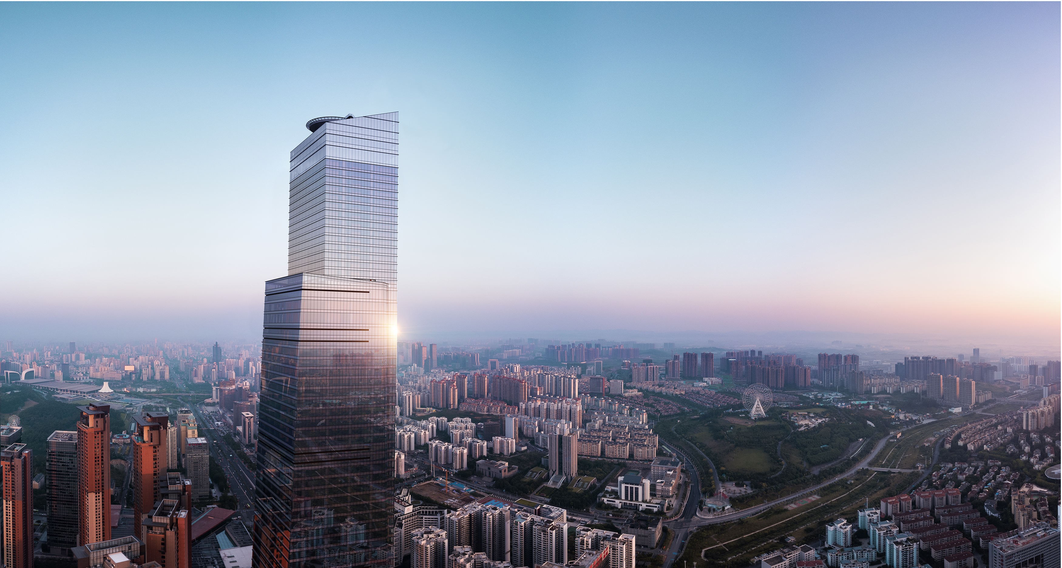 南宁市商务核心东盟商务区,城市主干道民族大道之上,高403米,作为华润