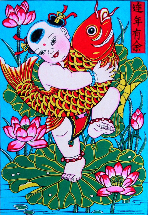 p>年画(new year paintings),是中国绘画的一种,始于古代的" a