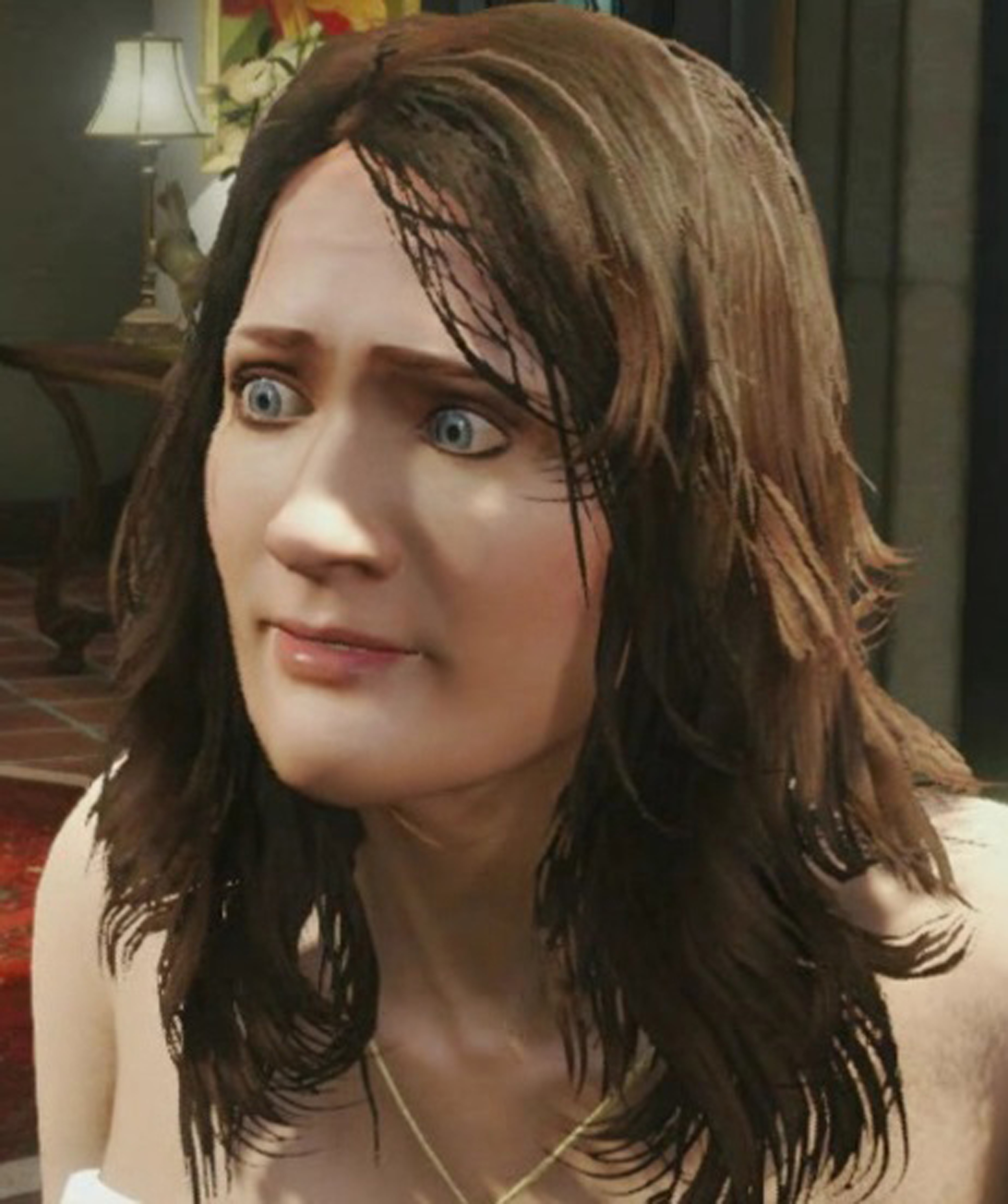  p>阿曼达·迪圣塔,游戏《gta5》中的人物,麦克·迪圣塔的妻子.