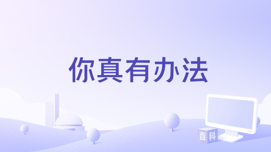 你真有办法_百度百科