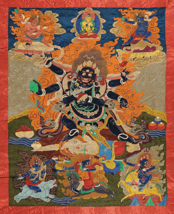 蒙古族唐卡(马鬃绕线堆绣唐卡)