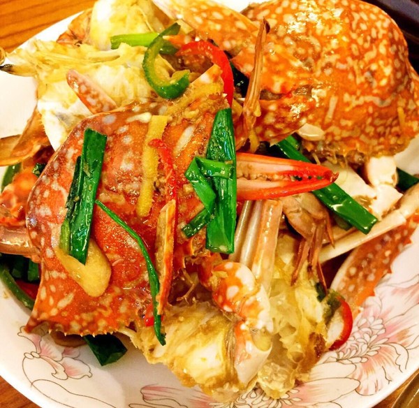 姜葱炒蟹