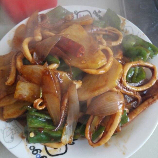 土豆炒鱿鱼