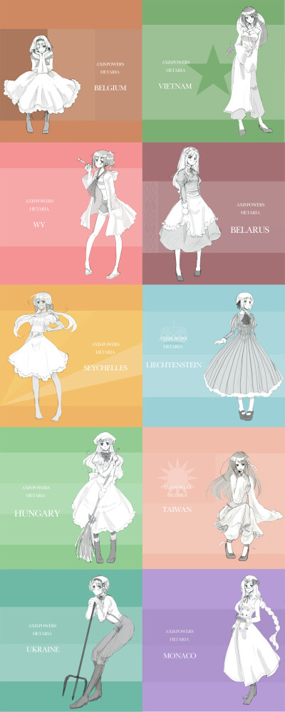 ">heta女子组(ヘタ女子)是网络人气漫画《黑塔利亚》里的一支非cp组合