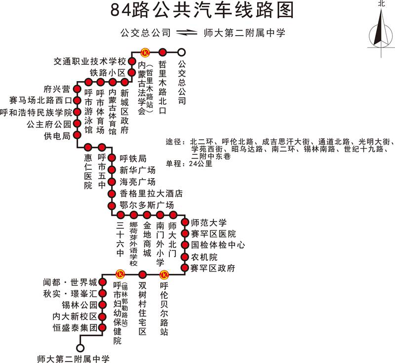 呼和浩特公交84路