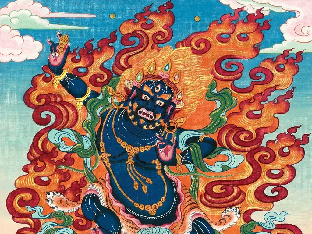 手菩萨(梵文vajrapani)亦称"执金刚菩萨"(vajradhara),"金刚手秘密主"