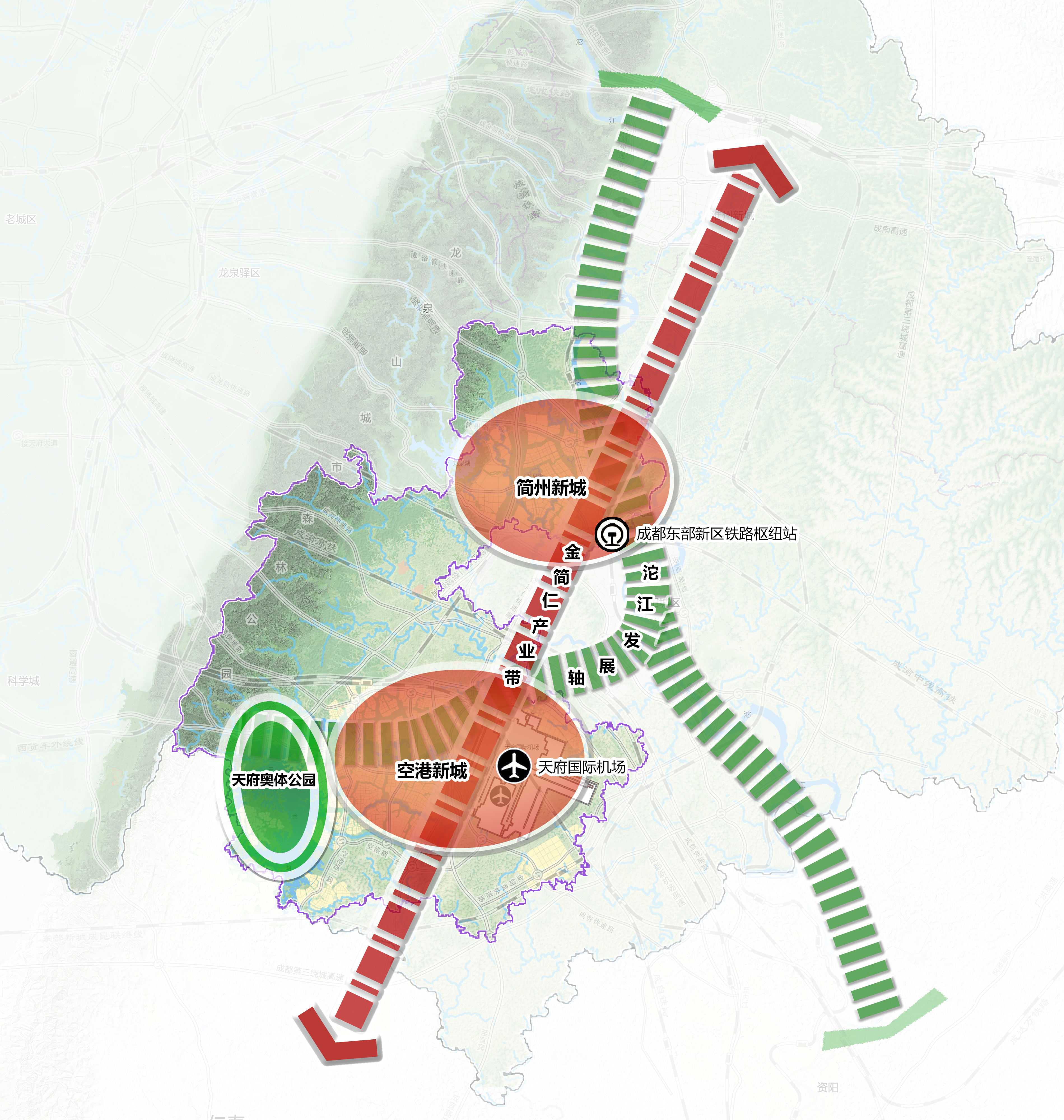 地处成都市东南部,龙泉山东麓,沱江中游,成都东部新区规划范围729平方