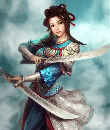 是《水浒传》小说人物扈三娘的兵器,小说中描述"扈三娘使两口日月双刀