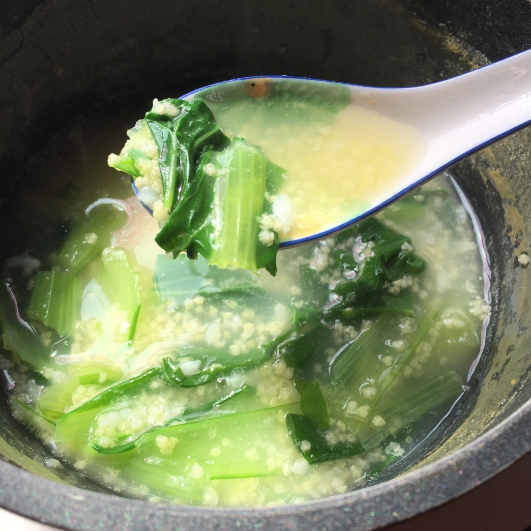 小白菜炖小米粥
