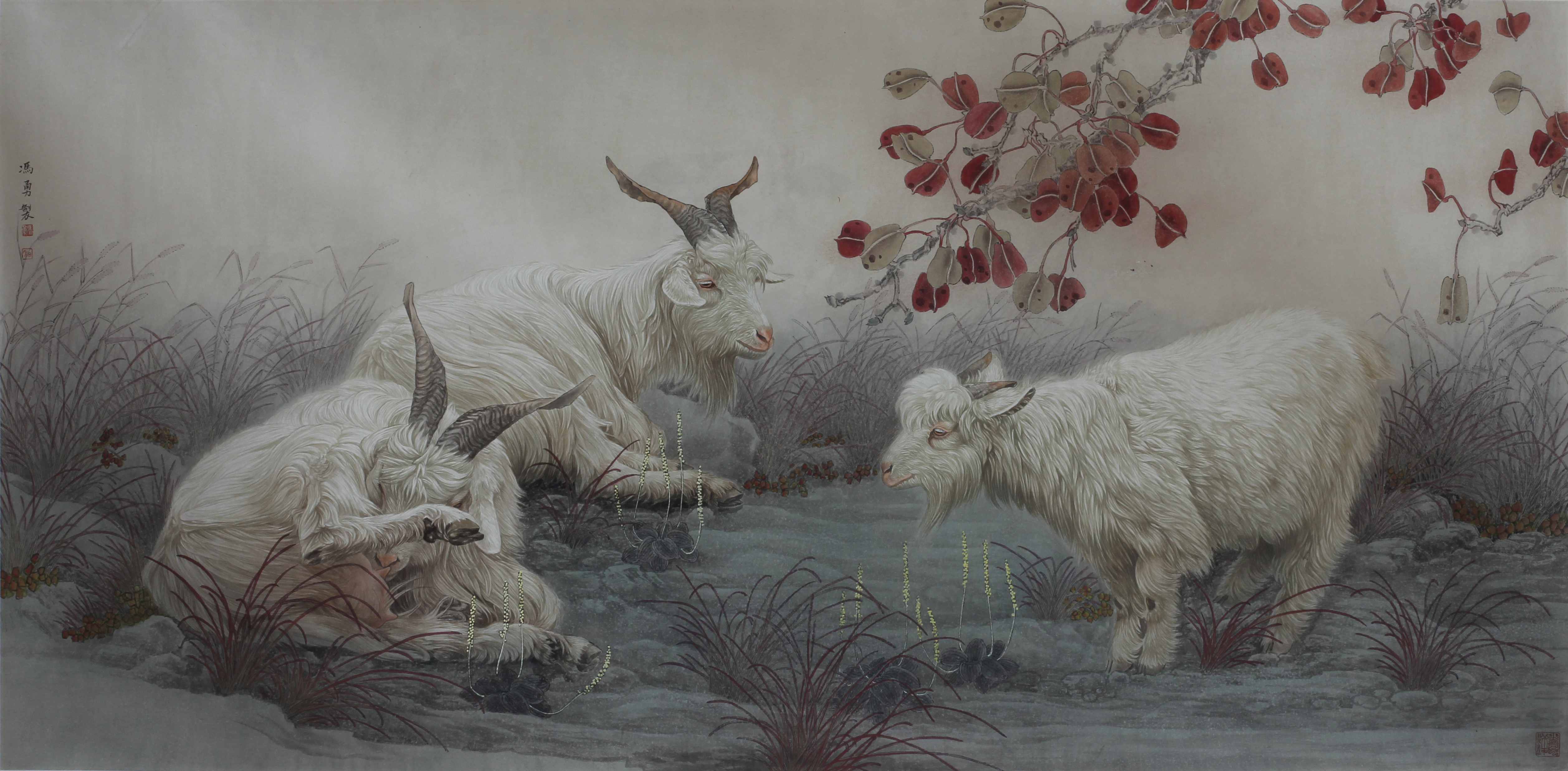 以其细腻的工笔 a target="_blank" href="/item/动物画/1895452"