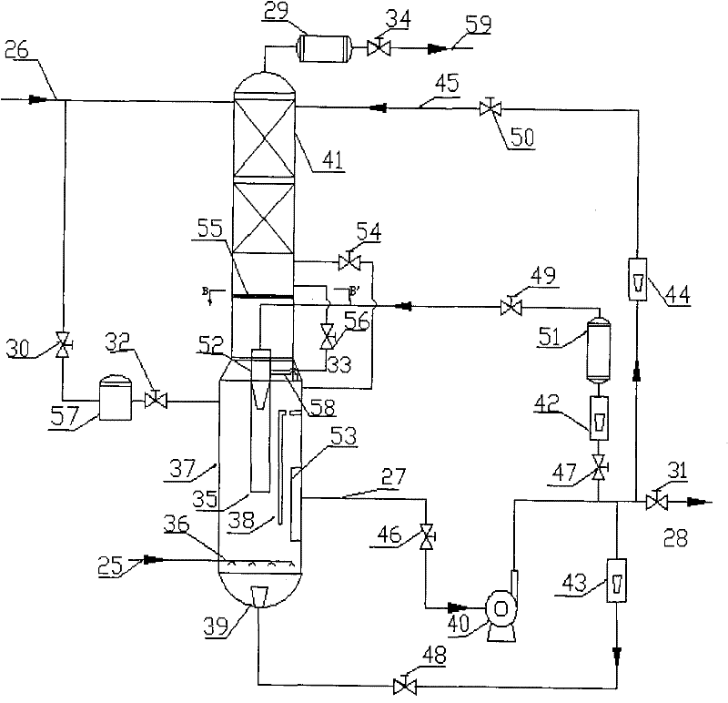 一种多相催化塔式碰撞流反应器