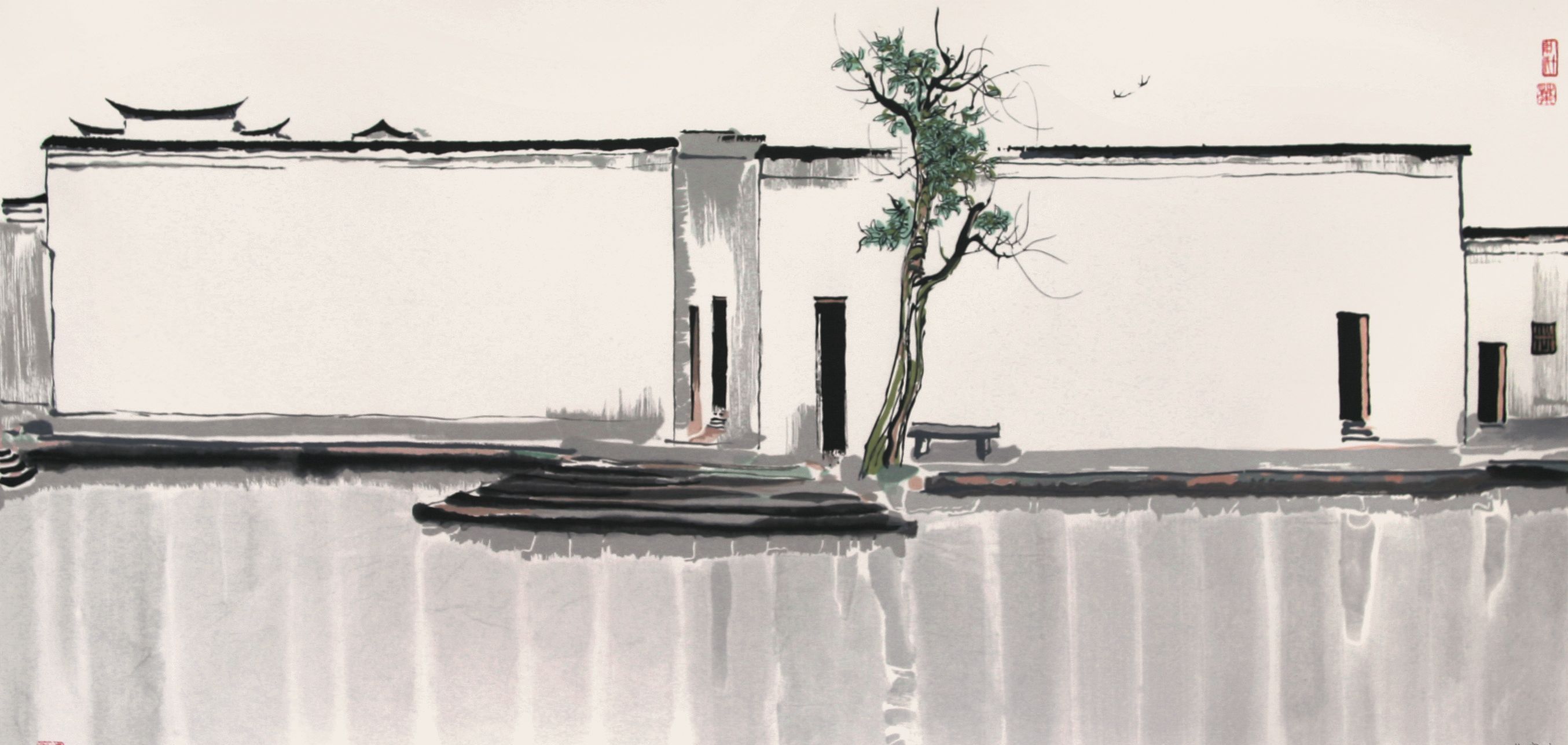  p>《双燕》是当代画家 a target="_blank" href="/item/吴冠中/80889