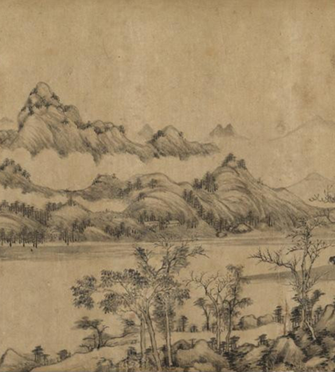 溪山雨意图