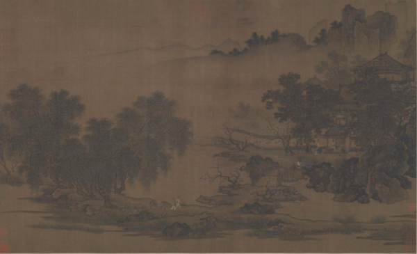 四景山水图（南宋刘松年创作绢本设色画）_百度百科