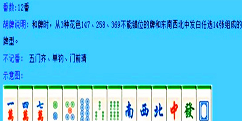  p>"十三不靠",是麻将的一种 a target="_blank" href="/item/和法