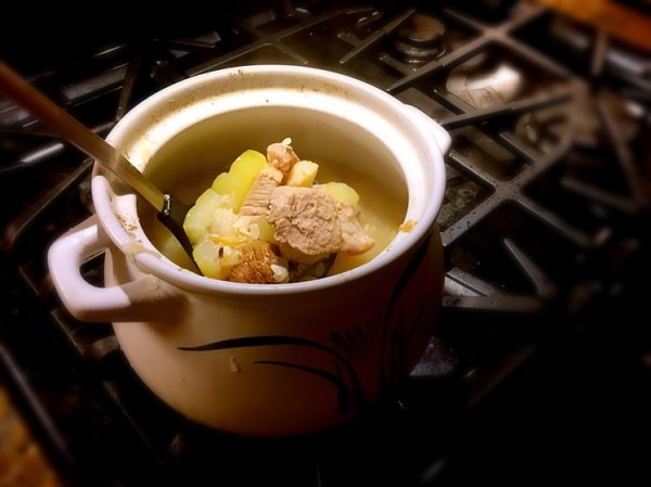 节瓜瑶柱煲瘦肉汤