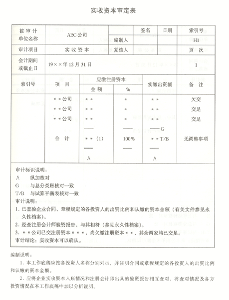 实收资本