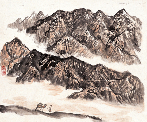  p>《祁连山写生18》是现代画家赵望云创作的一幅纸本水墨设色画. /p>