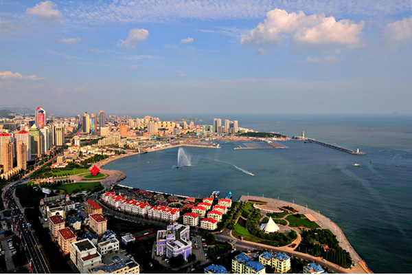 青岛海滨风景区全景图图片