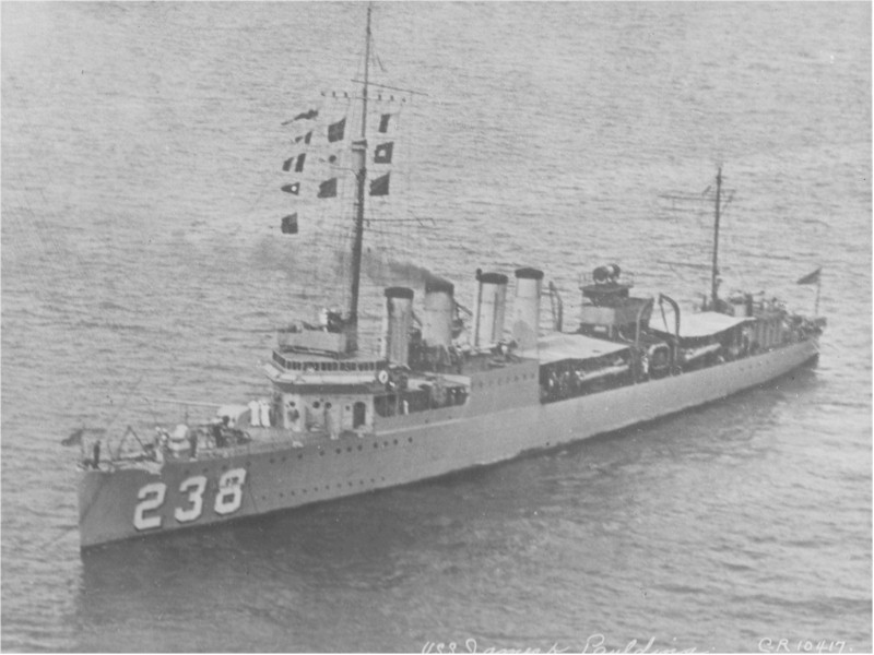 dd-238)为美国海军一战中建造完成的156艘克莱蒙森级驱逐舰( i>
