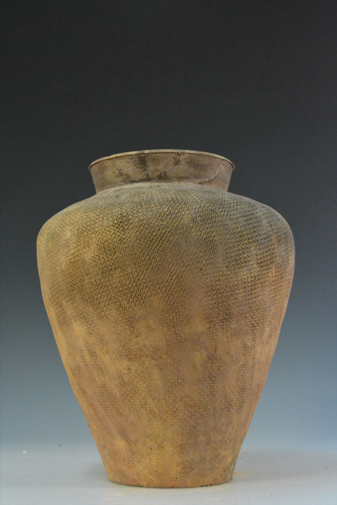 战国时代米字纹陶罐