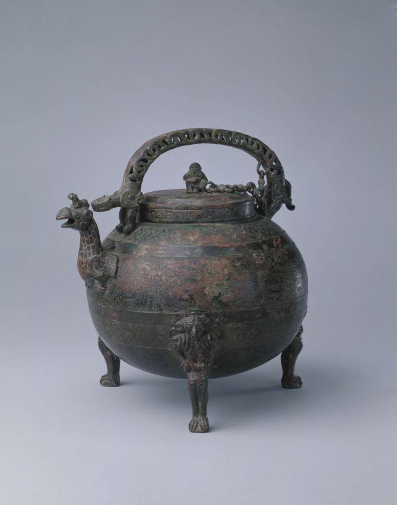  p>战国螭梁盉是战国时期的一件铜器作品. /p>