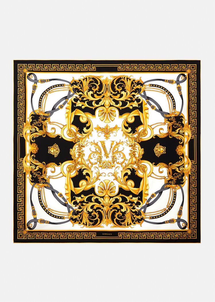 v-barocco印花桑蚕丝方巾