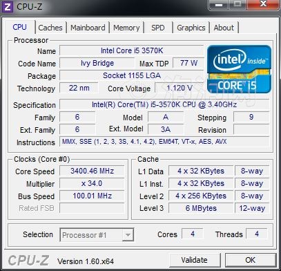 intel 酷睿i5 3570k