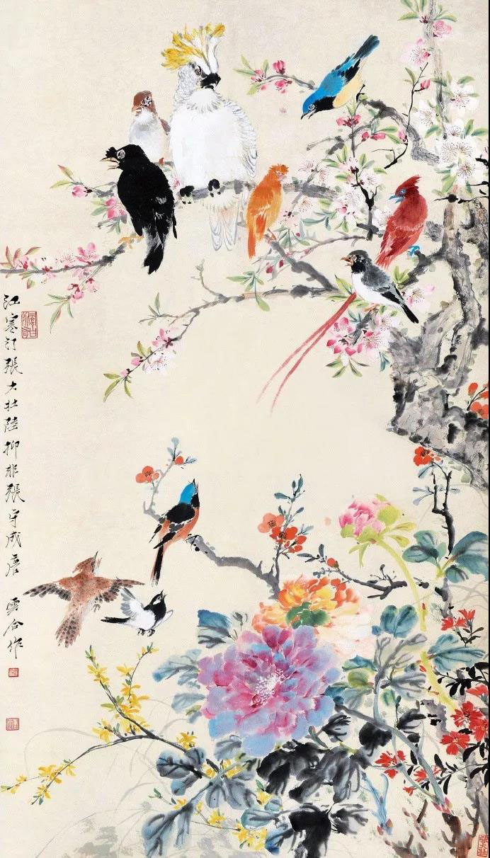 这些令人醉美的花鸟画让人感受到春天正大踏步走来_百科TA说