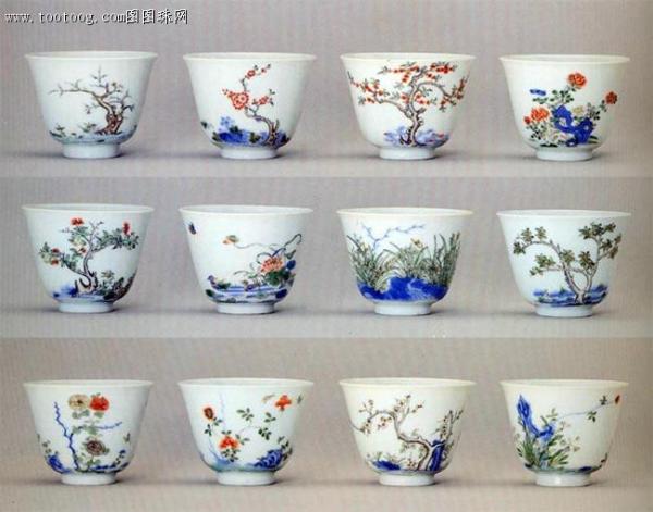 清康熙青花五彩十二花神杯_百度百科