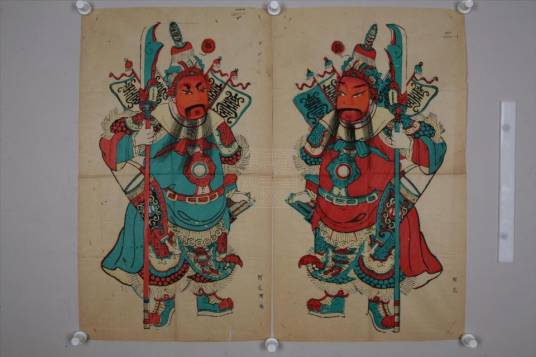 清广东佛山立刀寿旗门神年画_百度百科