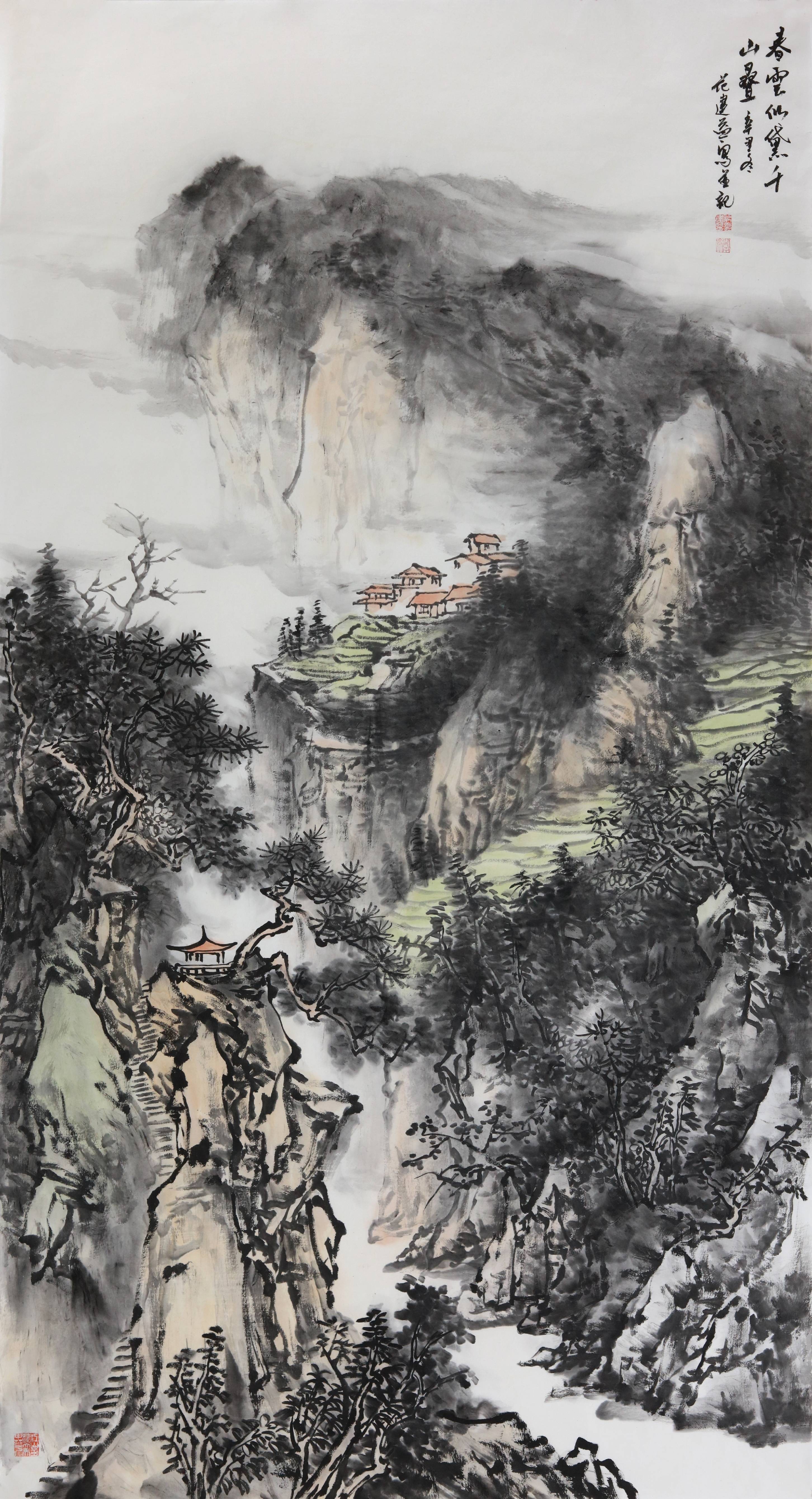 师承山水画家计建清先生,结业于清华美院高研班.