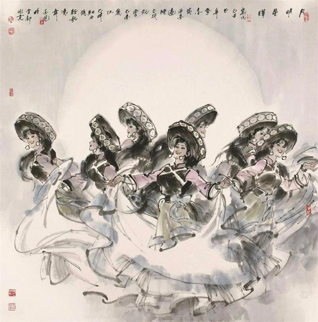 舞动的水墨——陈玉先水墨舞蹈人物画_百科TA说