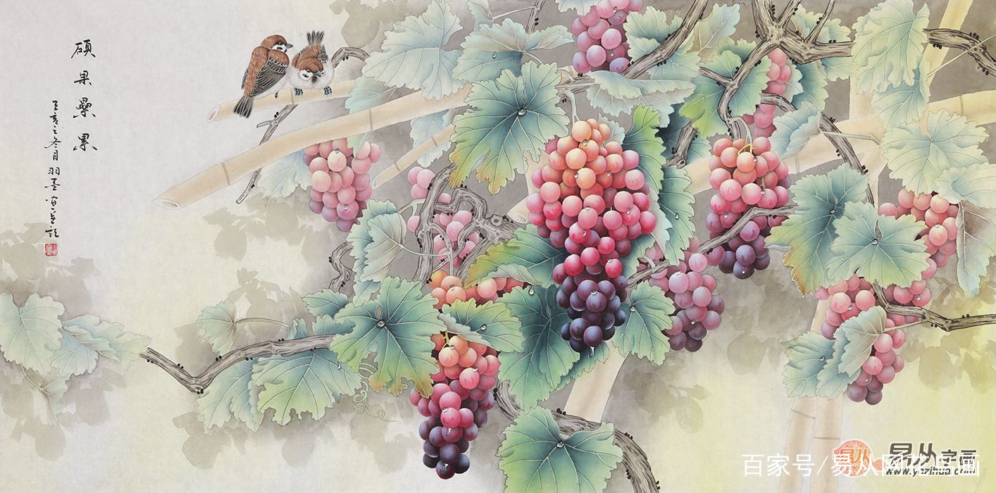 家里挂什么国画作品吉祥，四款国画花鸟画寓意解析_百科TA说
