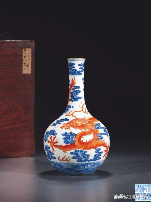 希少！！】 大清康熙青花人物花木鳥蝶図瓶 （底款大清康熙年製