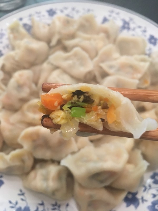 香菇木耳胡萝卜饺子