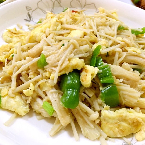 鸡蛋炒金针菇
