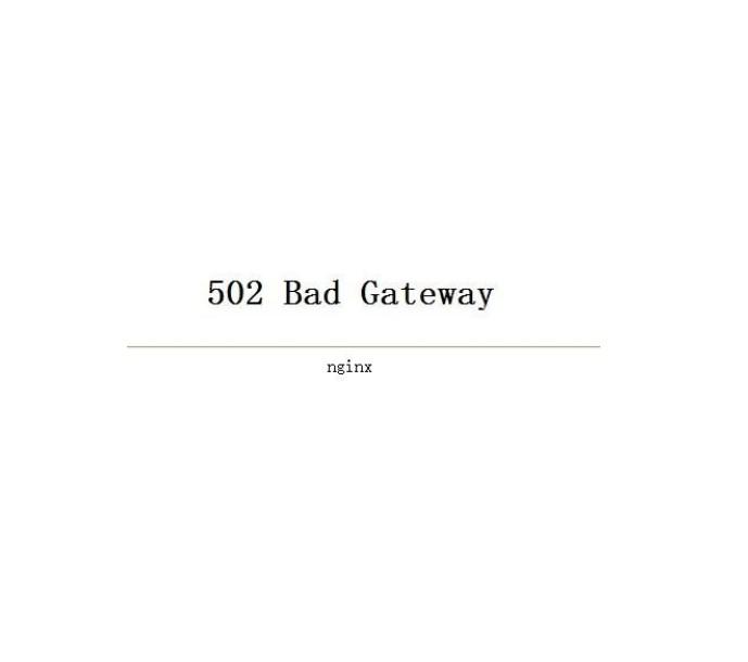 502 bad gateway