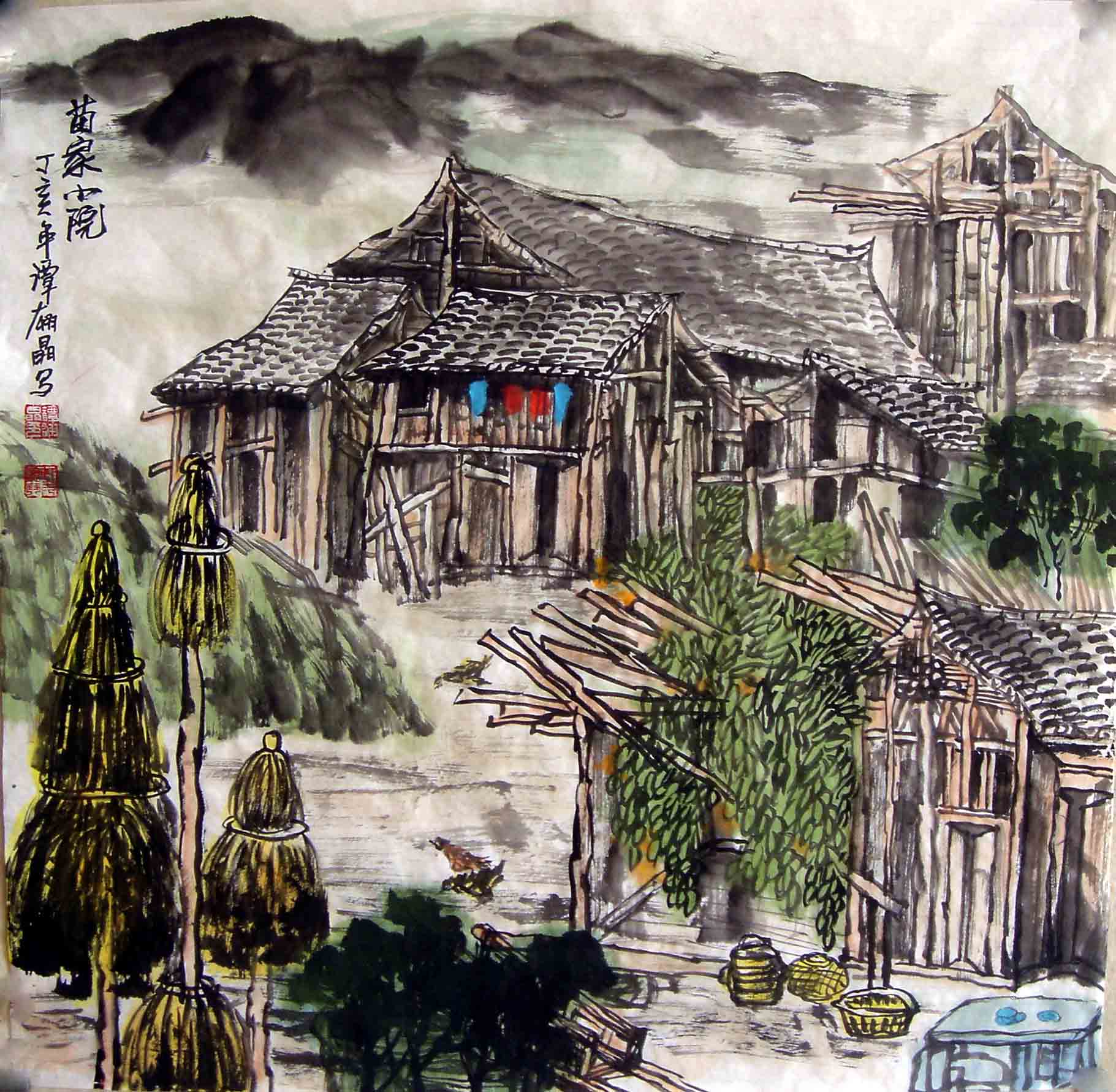 (谭红晶)早年毕业于解放军军医学院,后就读于中央美术学院国画系