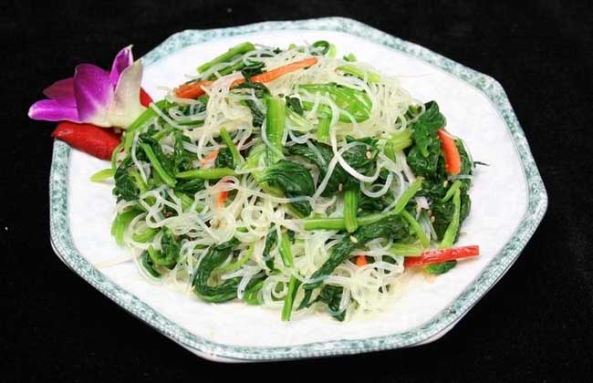家常菠菜拌粉丝